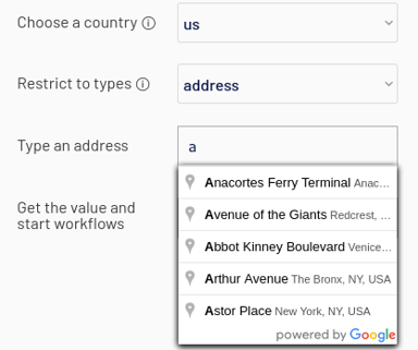 Selecting US addresses